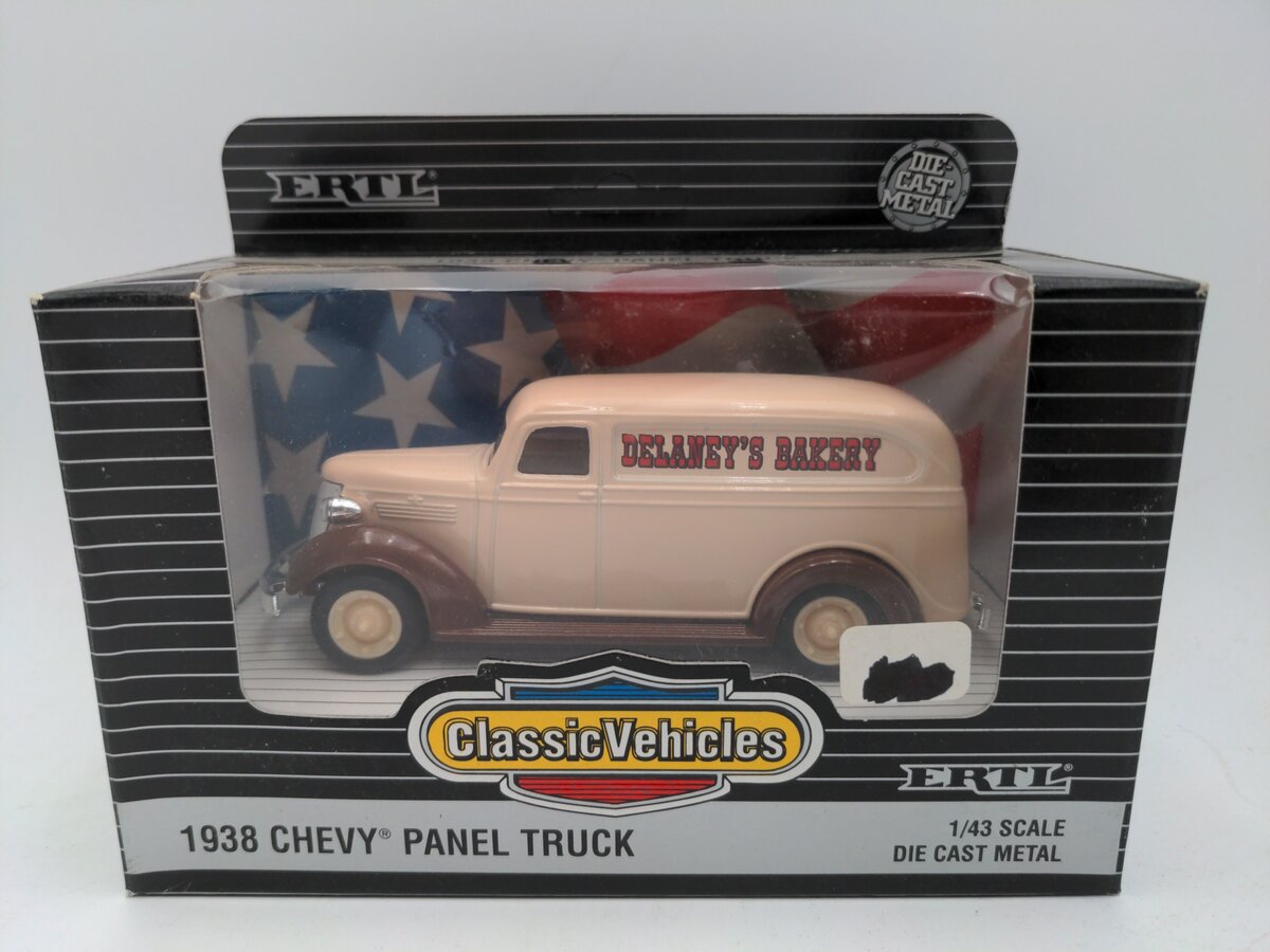Ertl 2824 1:43 Scale Delaney's Bakery 1938 Chevy Panel Truck Classic Vehicles