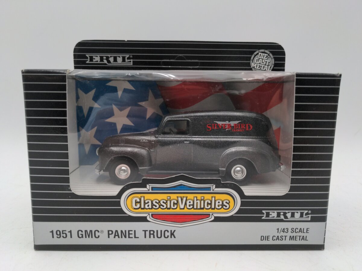 Ertl 2826 1:43 Silver Bird Transit 1951 GMC Panel Truck Classic Vehicles