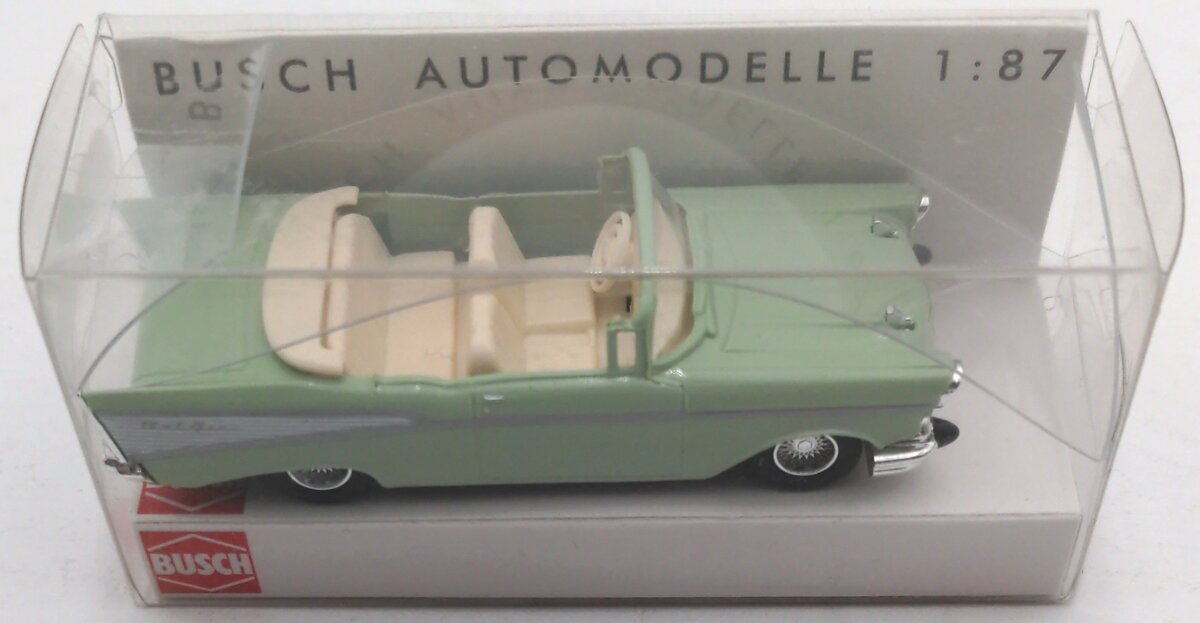 Busch 45007 HO Mint Green 1957 Chevy Bel Air Convertible