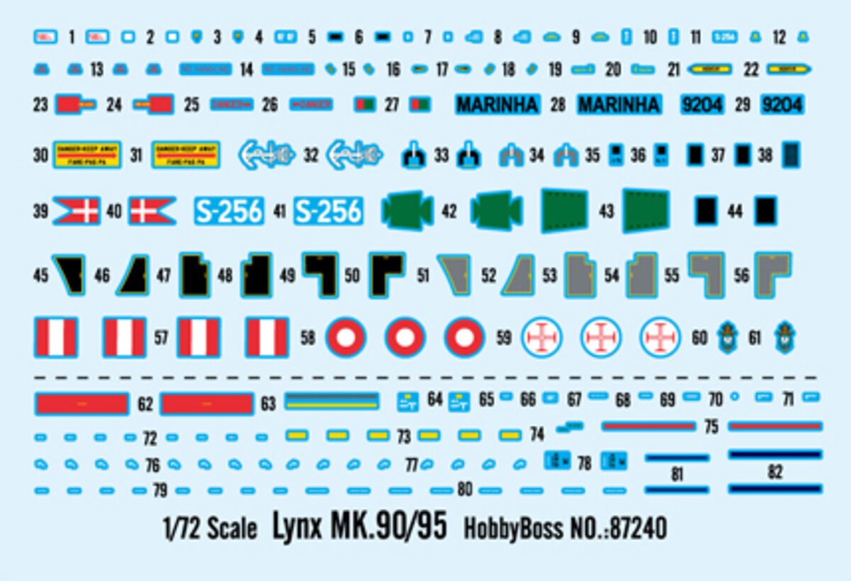 Hobby Boss 87240 1:72 Westland Lynx MK.90 Military Aircraft Helicopter Model Kit
