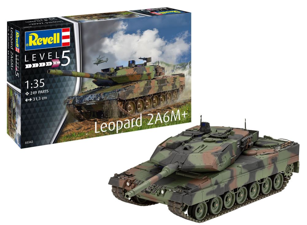 Revell of Germany 03342 1:35 Leopard 2 A6M+ Tank Plastic Model Kit