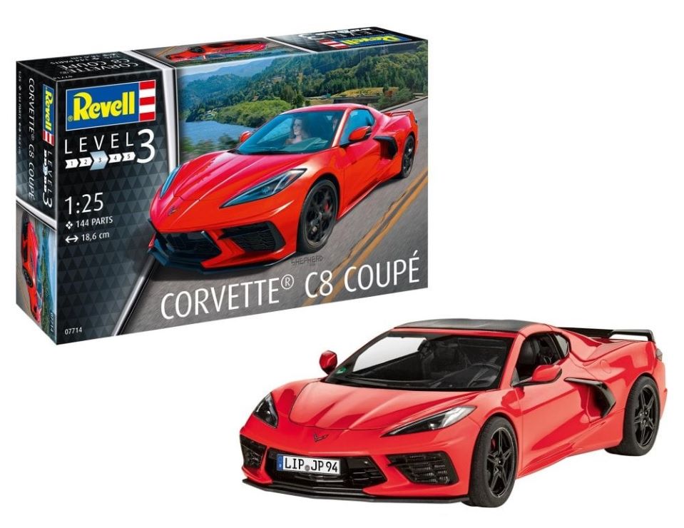 Revell of Germany 07714 1:25 Chevrolet Corvette C8 Coupe Car Plastic Model Kit