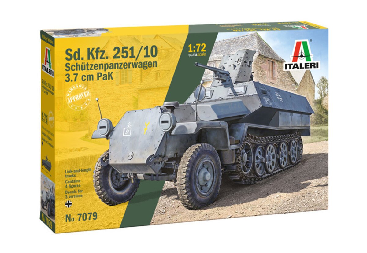 Italeri 7079 1:72 Sd.Kfz. 251/10 Military Vehicle Model Kit