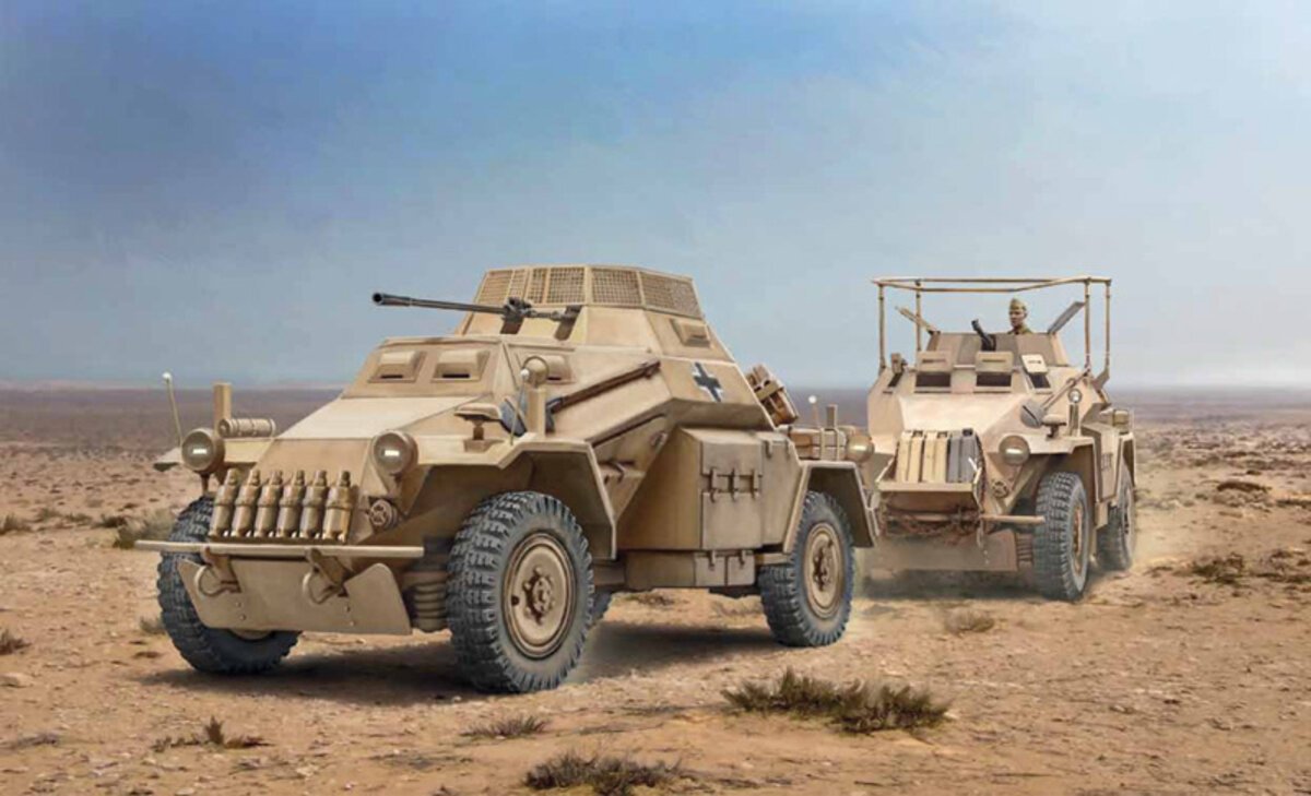 Italeri 15769 1:56 Sd. Kfz. 222/223 Military Vehicle Model Kit
