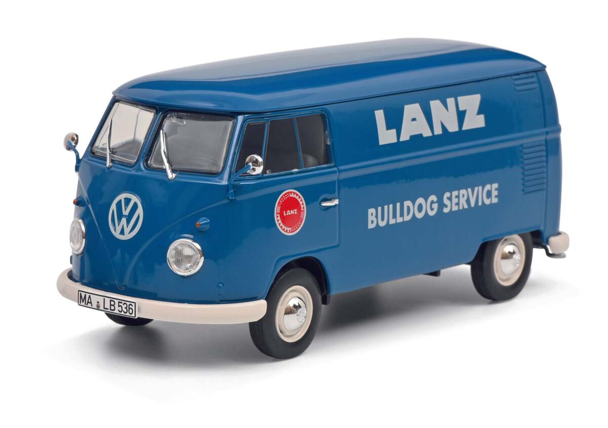 Schuco 450785900 1:32 Lanz Bulldog Tractor with VW T1 Service Van & Figure Set