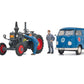 Schuco 450785900 1:32 Lanz Bulldog Tractor with VW T1 Service Van & Figure Set