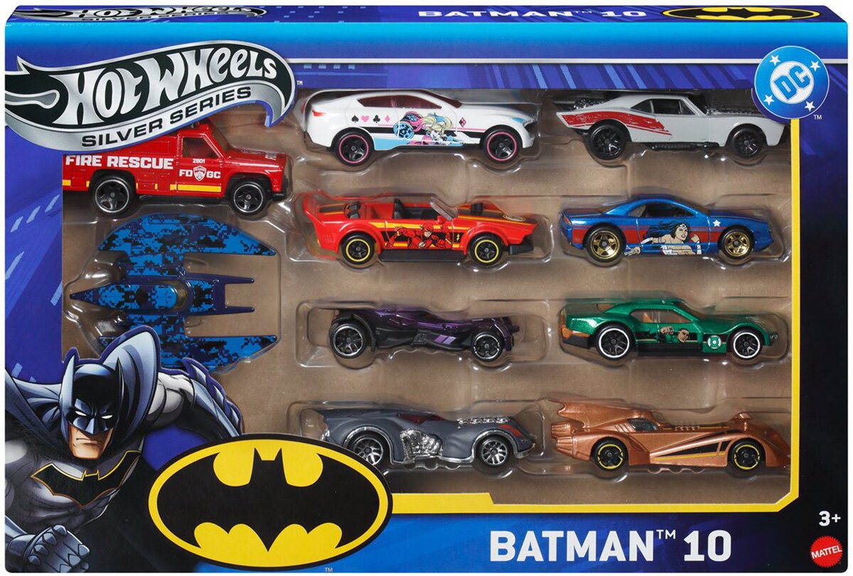 Hot Wheels JTC91-979A Batman 1:64 Diecast Set (Box of 10)