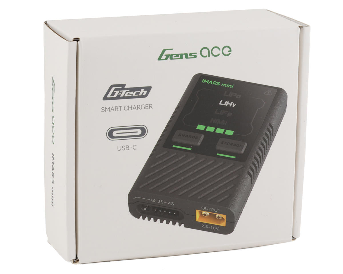 Gens Ace 60WC1 Imars Mini 2-4S G-Tech DC Charger with 65W USB-C PD Power Supply