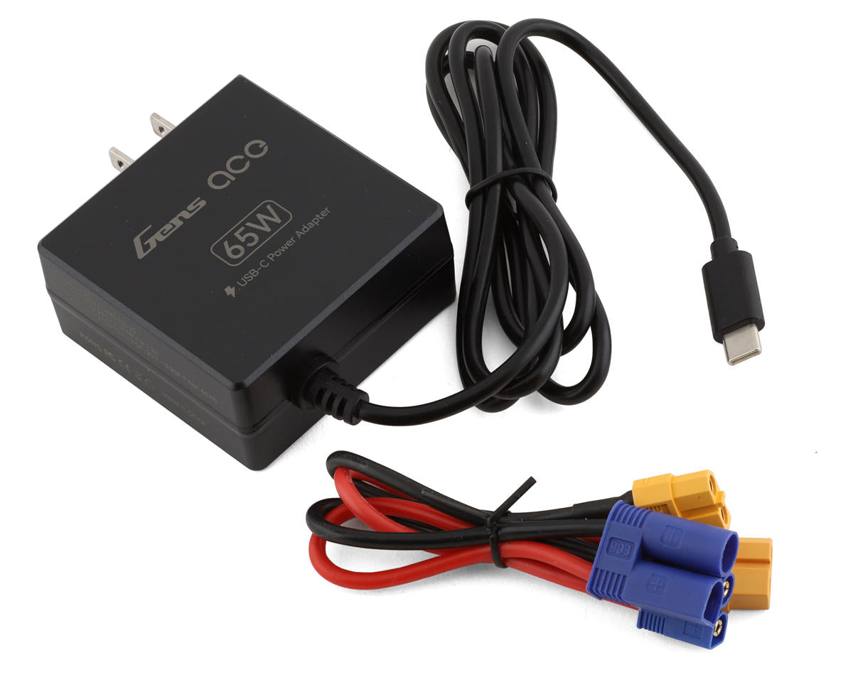 Gens Ace 60WC1 Imars Mini 2-4S G-Tech DC Charger with 65W USB-C PD Power Supply