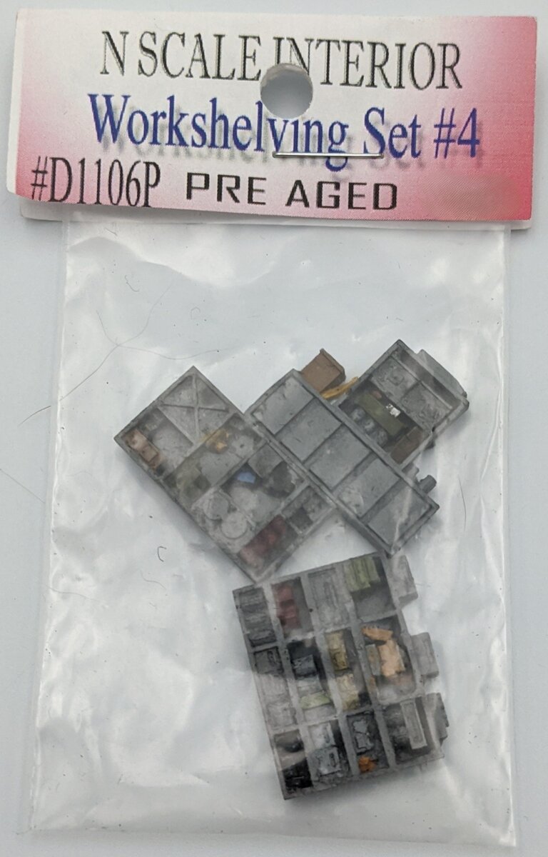 Model Tech Studios D1106P N Pre Aged Work shelving Set #4