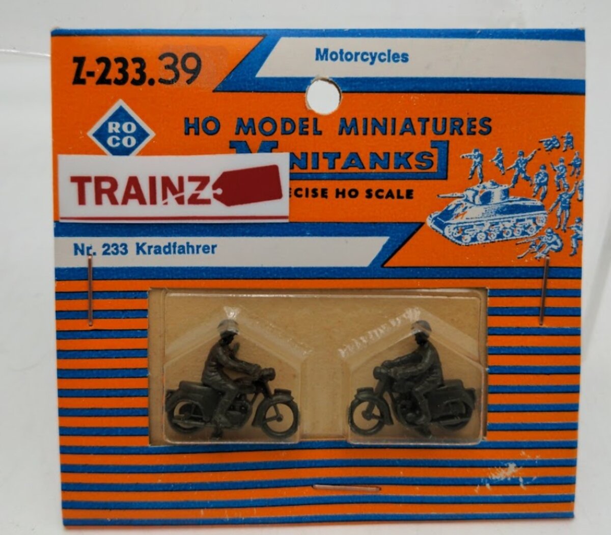Roco Z-233.29 HO Scale Minitanks Motorcycles Plastic Figures (Pack of 2)