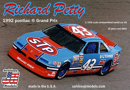 Salvinos JR Models RPP1992A 1:24 Richard Petty 1992 Pontiac Grand Prix Car Kit