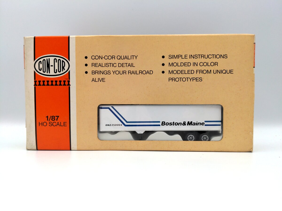 Con-Cor 0004-008111 HO Boston & Maine 40' Piggyback Box Trailer (Box of 3)