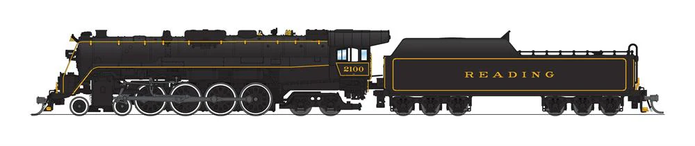 Broadway Limited 8242 N Reading T1 4-8-4 Steam Locomotive Standard DC #2100