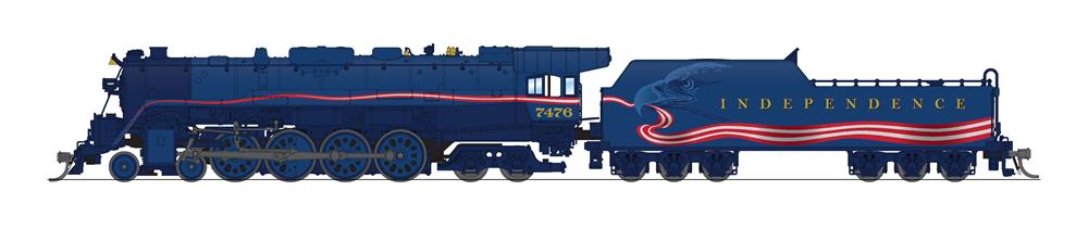 Broadway Limited 8249 N Independence Day T1 4-8-4 Steam Loco-No-Sound/DCC-Ready