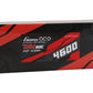 Gens Ace 46002S60X6 7.4V/4600mAh 2S LiPo Battery 60C with 4mm Bullets