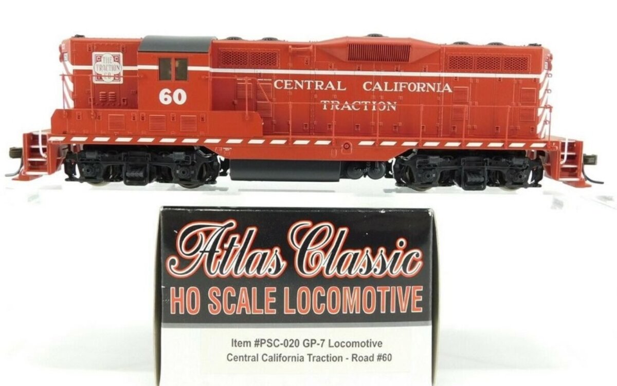 Atlas PSC--020 HO Classic Central California Traction GP-7 Locomotive Road # 60