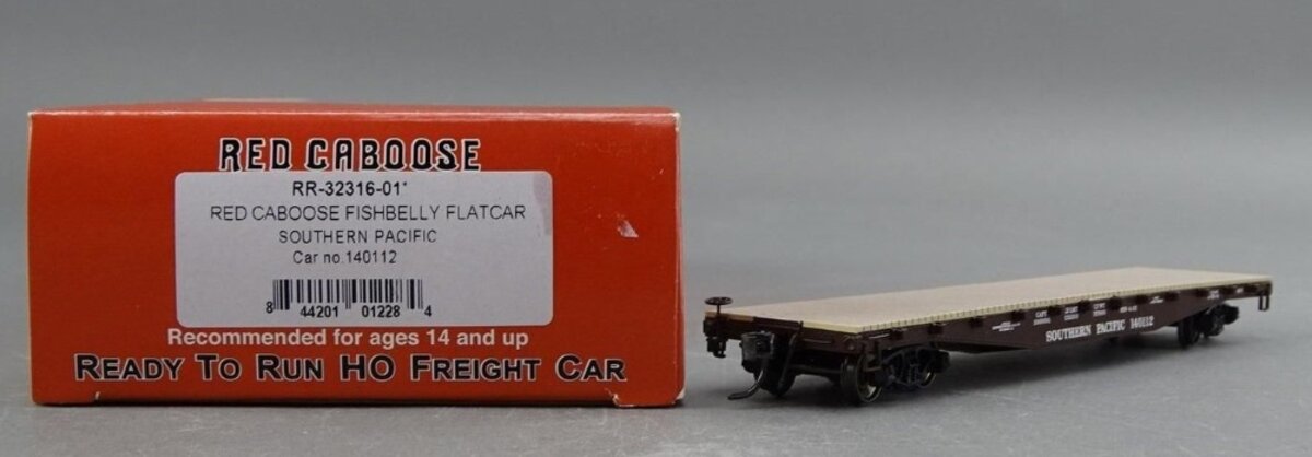 Red Caboose RR-32316-01 HO Southern Pacific Fishbelly Flat Car # 140112