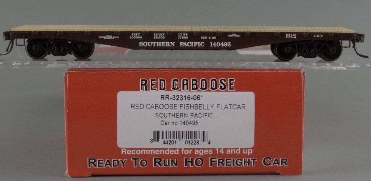 Red Caboose RR-32316-06 HO Scale Southern Pacific Fishbelly Flat Car #140495