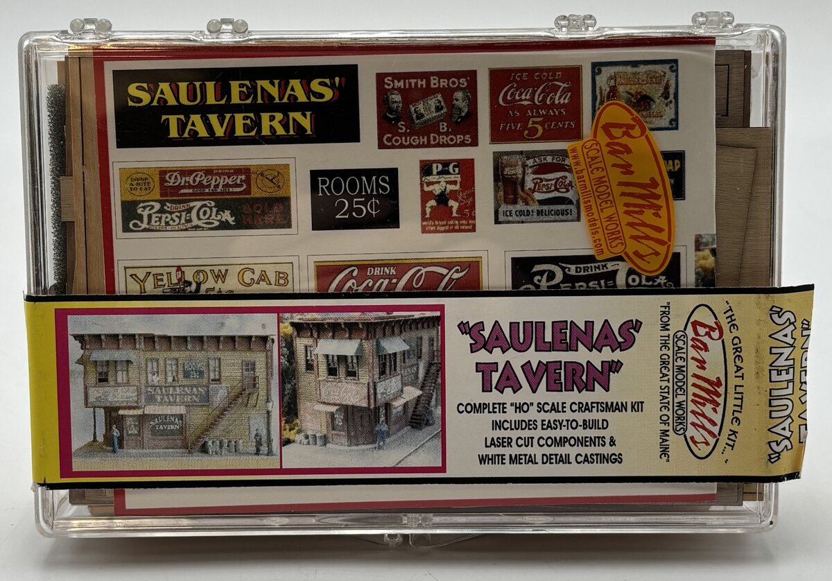 Bar Mills 0932 HO Scale Saulenas Tavern Laser Cut Wood Building Crafstman Kit