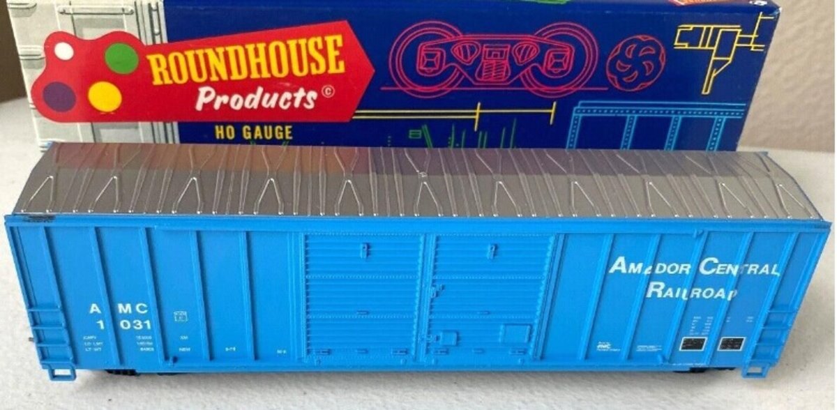 Roundhouse 1982 HO Amador Central Railroad 50' Double Door Box Car # 1031 Kit