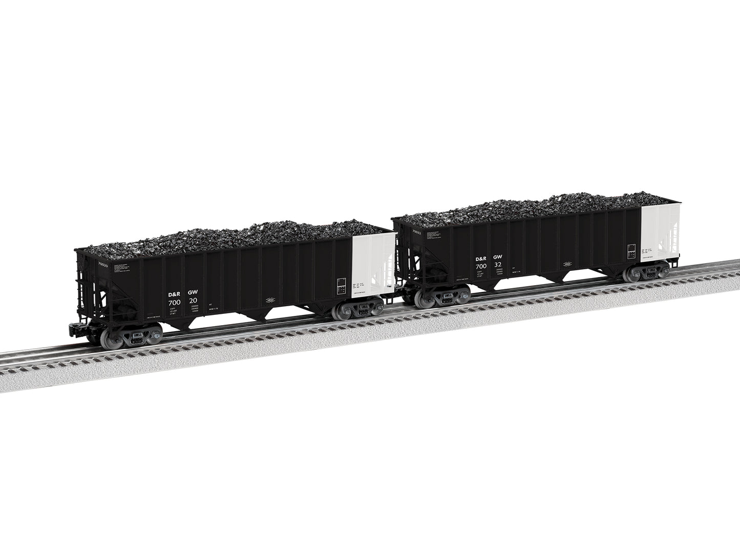Lionel 2326098 O Denver & Rio Grande 100T Hopper B (Pack of 2) LN/Box