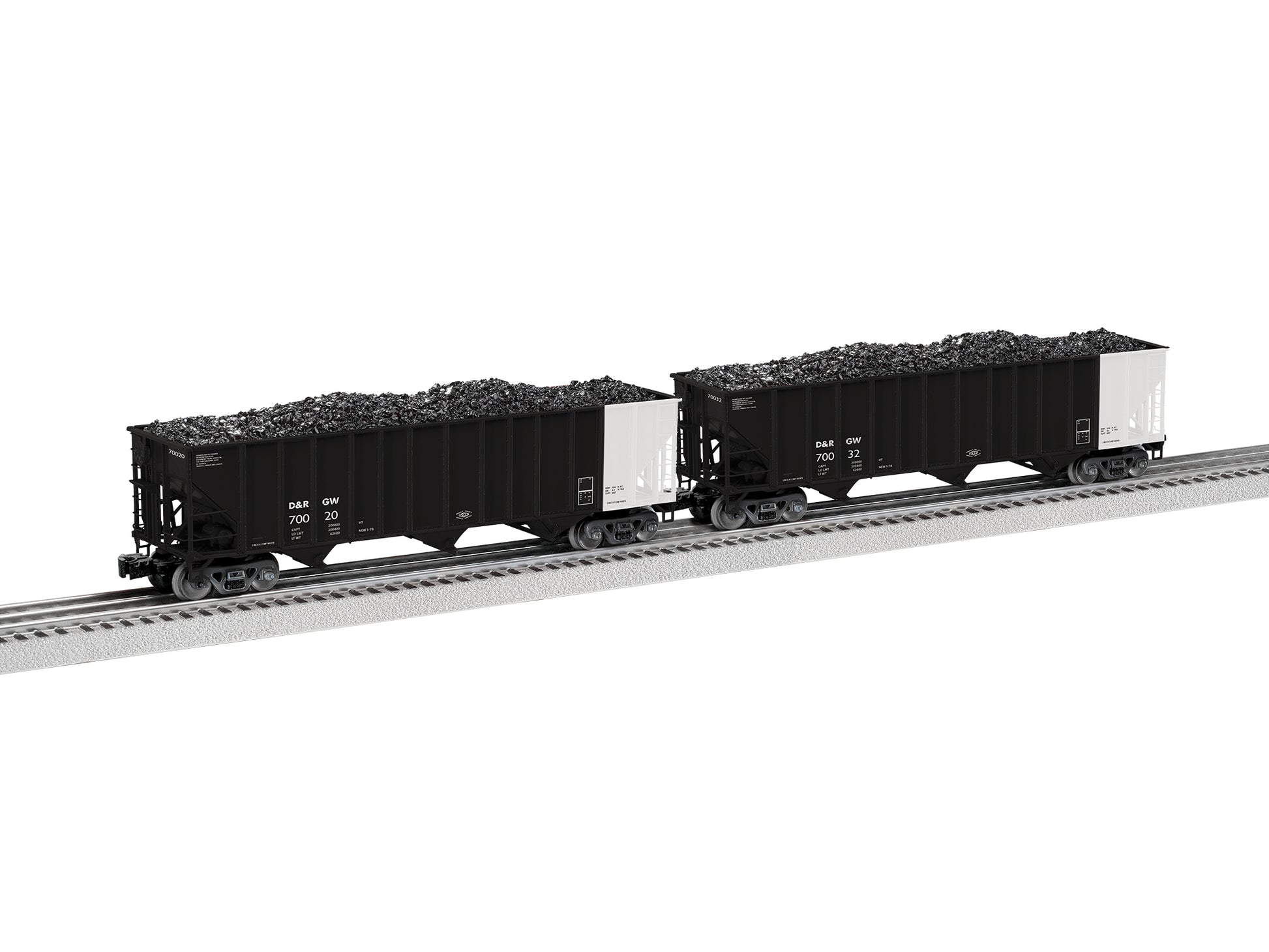 Lionel 2326098 O Denver & Rio Grande 100T Hopper B (Pack of 2) LN/Box