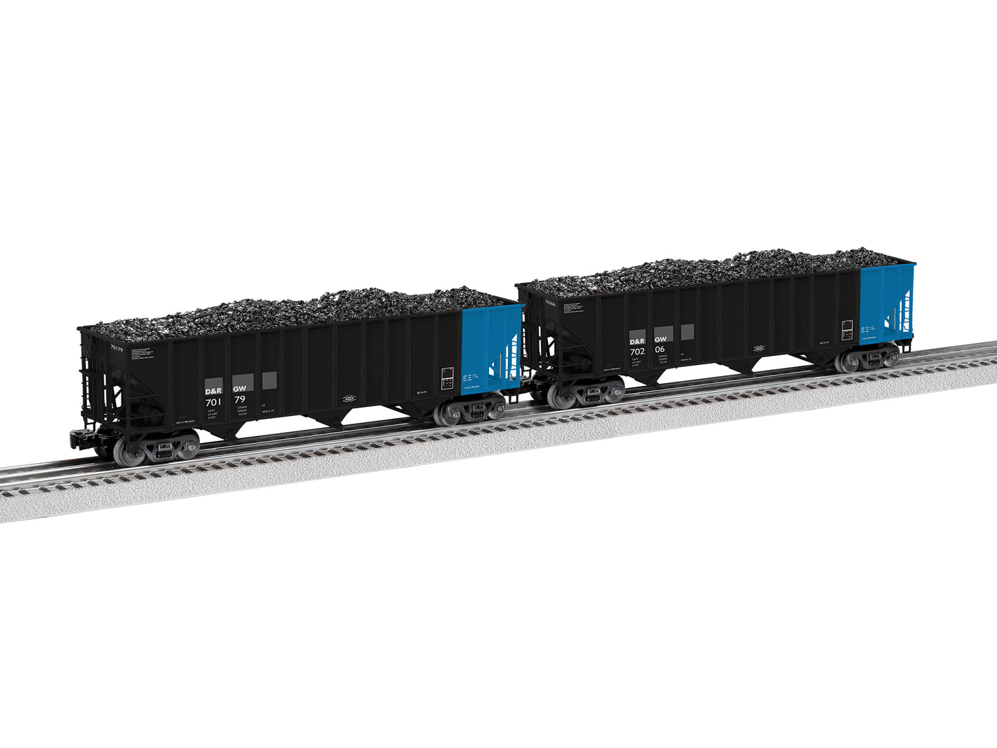 Lionel 2326090 O Denver & Rio Grande 100T Hopper A (Pack of 2) LN/Box