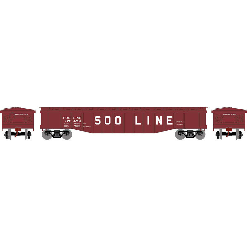 Roundhouse 82115 HO SOO Line 50' Covered Gondola #67479