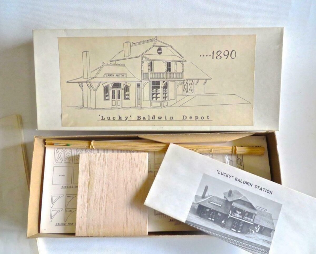 Historical Scale Miniatures SA-1 HO Lucky Baldwin Depot Santa Anita Station Kit