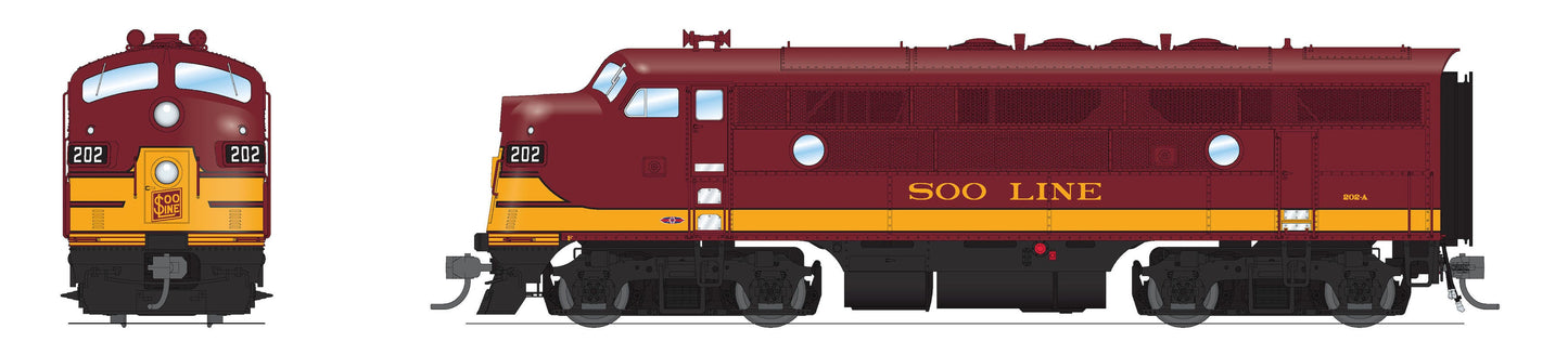 Broadway Limited 8341 HO Soo Line EMD F3B Diesel Locomotive #202B