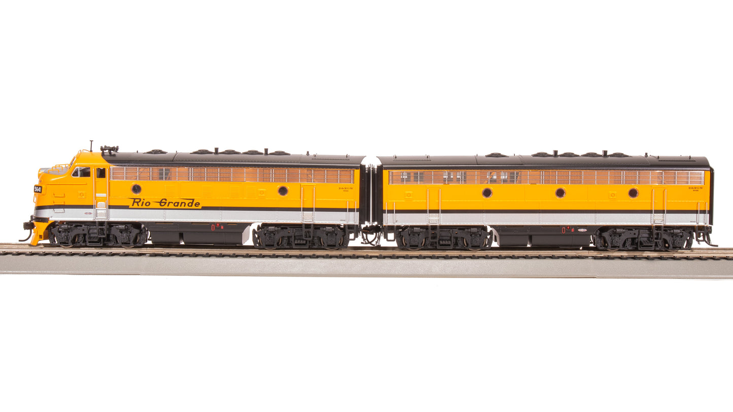 Broadway Limited 8192 HO D&RGW F7 A/B Diesel Locomotive Sound & DCC (Set of 2)