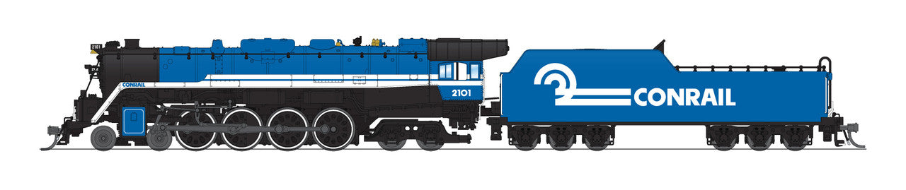 Broadway Limited 7412 N Conrail T1 4-8-4 Steam Loco - Sound/DC/DCC, Smoke #2101 LN/Box