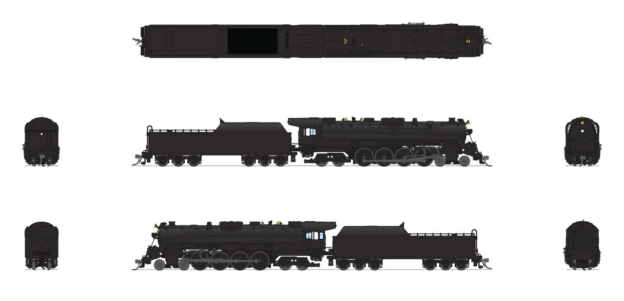 Broadway Limited 7413 N Unlettered T1 4-8-4 Steam Loco - Sound/DC/DCC, Smoke