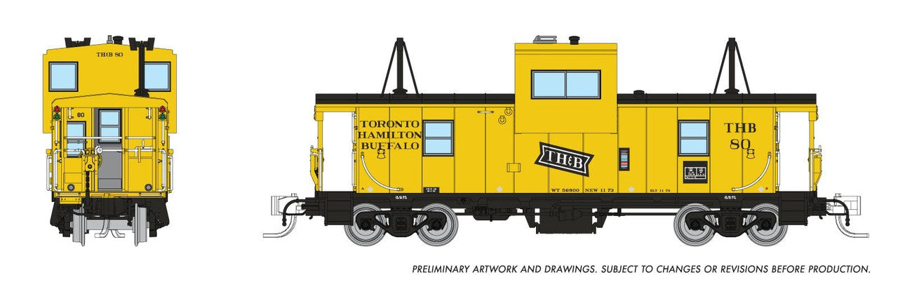 Rapido Trains 510020 N Toronto, Hamilton & Buffalo Wide Vision Caboose #80