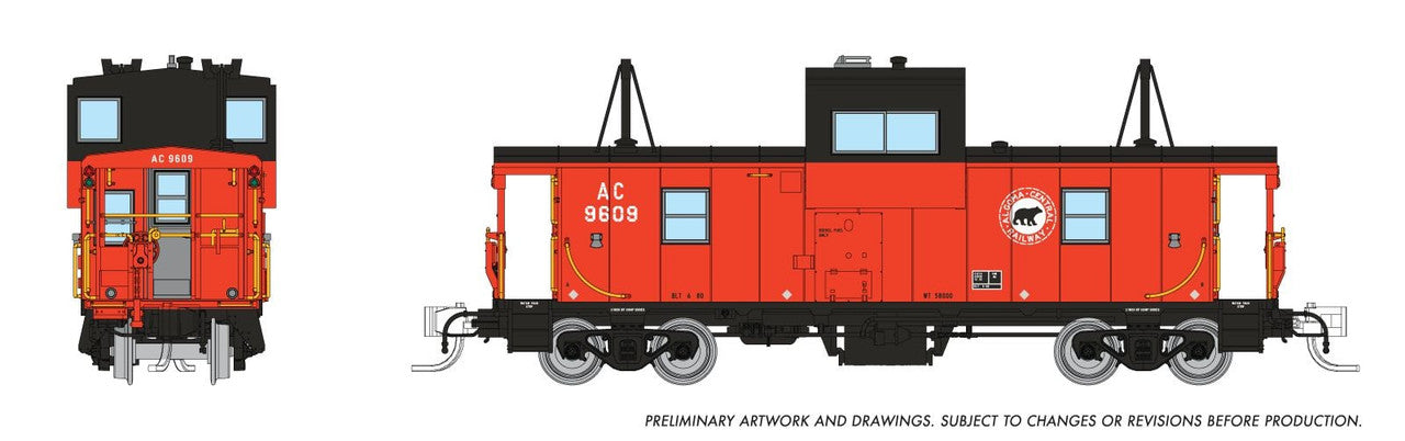 Rapido Trains 510010 N Algoma Central Wide Vision Caboose #9607