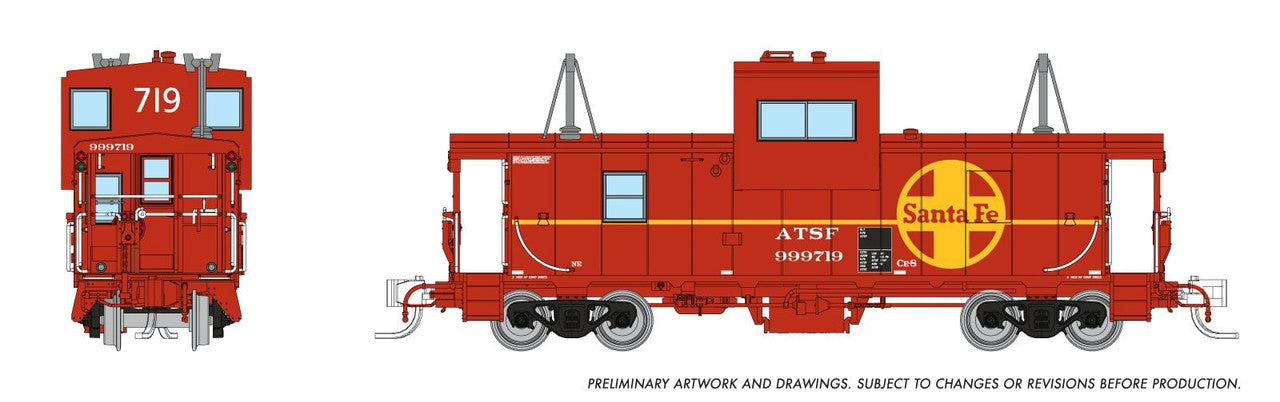 Rapido Trains 510040 N Santa Fe Wide Vision Caboose #999773 LN/Box