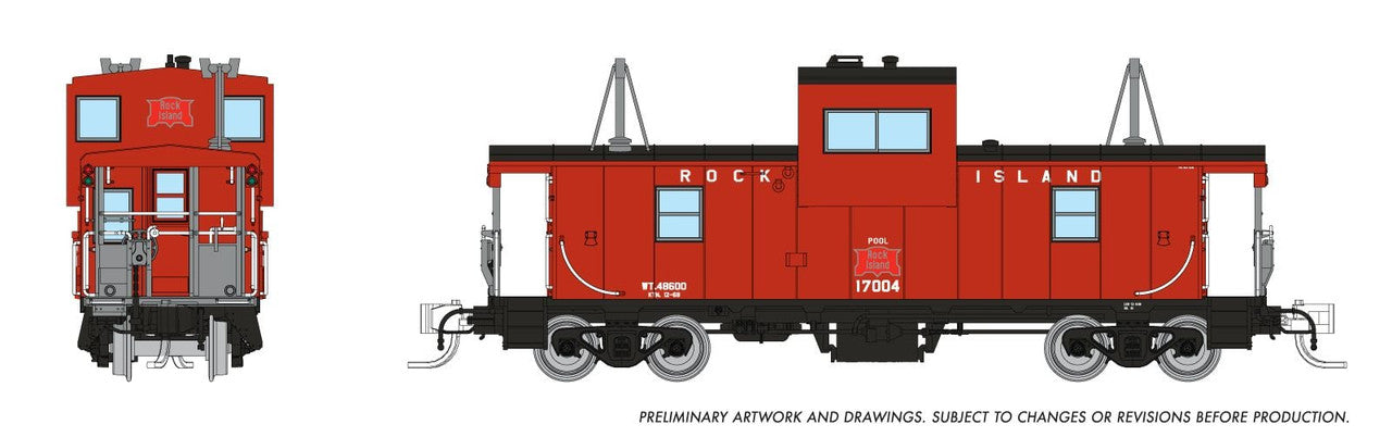 Rapido Trains 510038 N Rock Island Wide Vision Caboose #17017