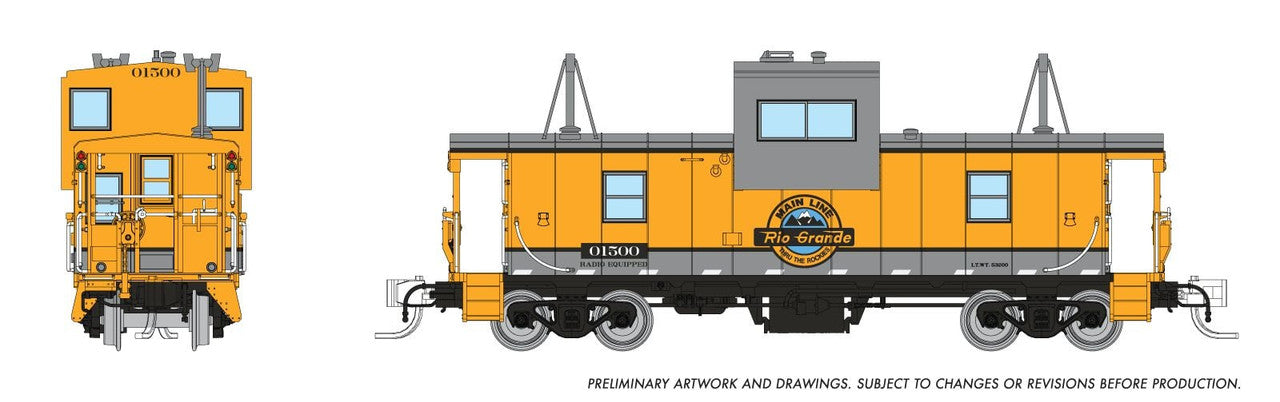 Rapido Trains 510036 N Rio Grande Wide Vision Caboose #01506