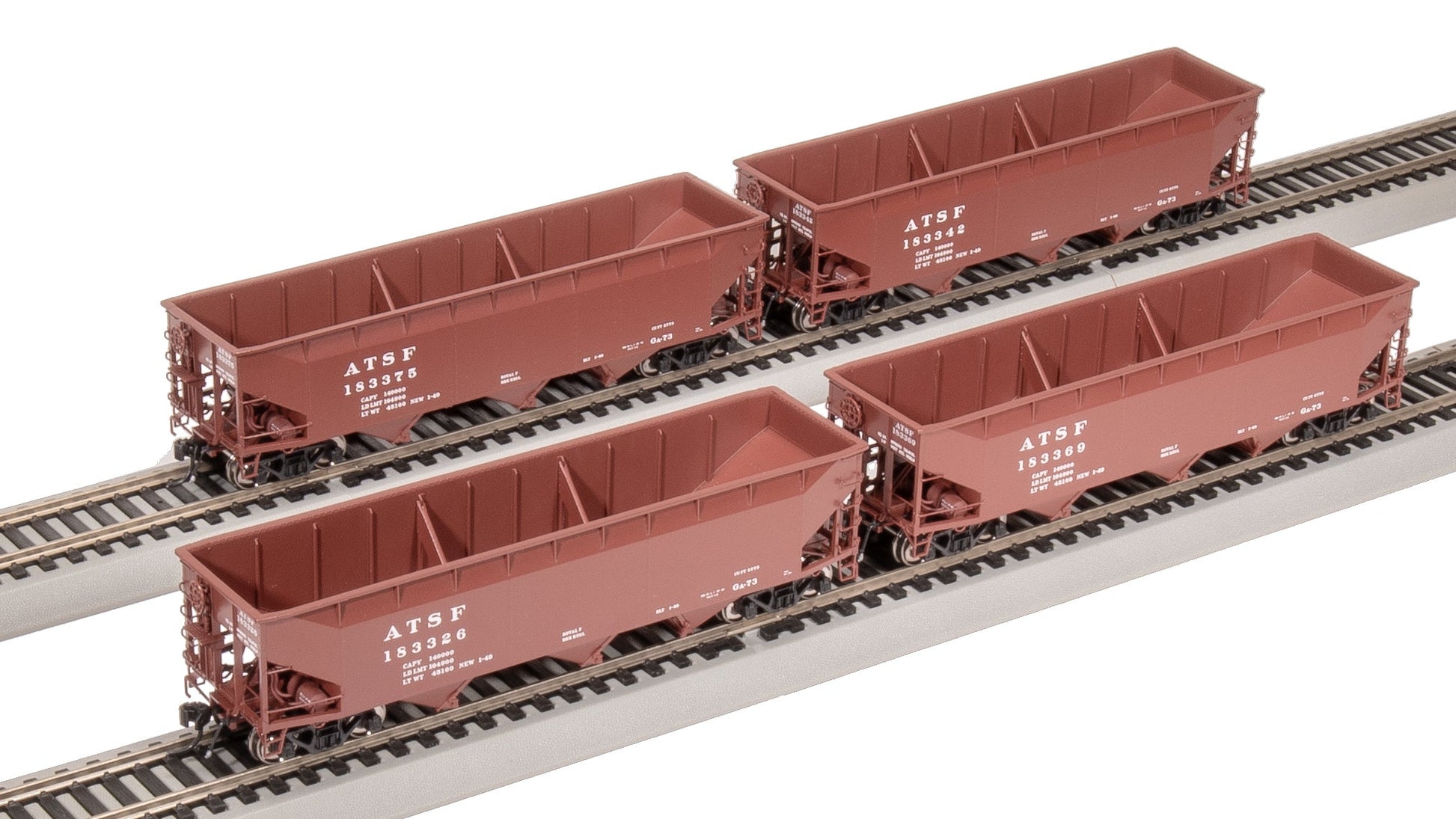Broadway Limited 8100 HO ATSF AAR 70-Ton 3-Bay Hopper (Pack of 4)