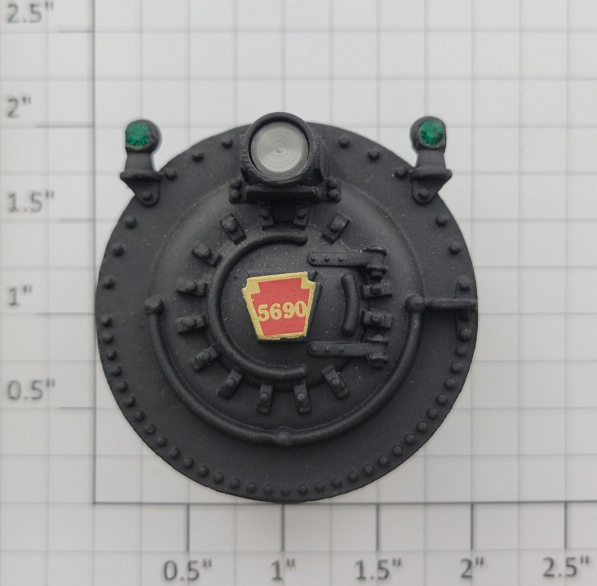 Lionel 675-14 O Gauge Boiler Front with Maroon Keystone w/ Clips #5690