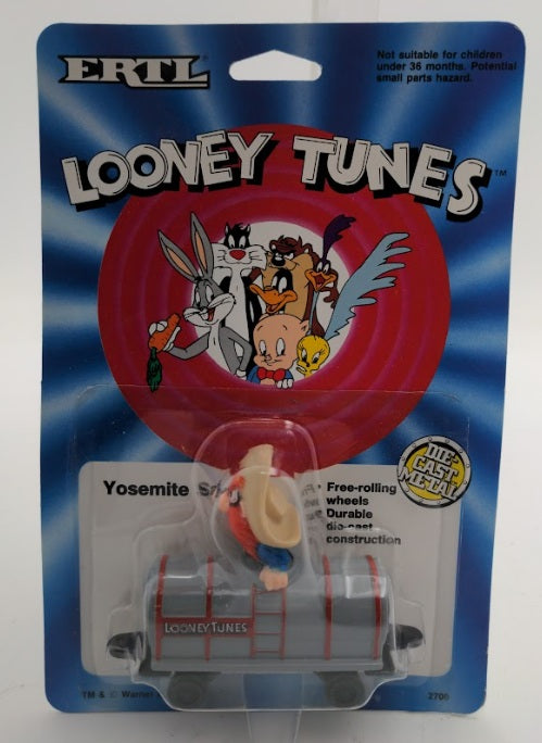 Ertl 2708 Looney Tunes Yosemite Sam Diecast Tank Car Free Rolling Wheels