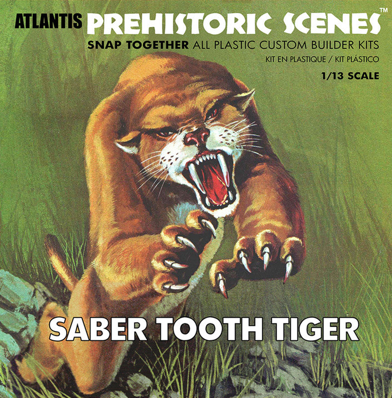 Atlantis Models 733 1:13 Prehistoric Scenes: Saber Tooth Tiger Plastic Model Kit