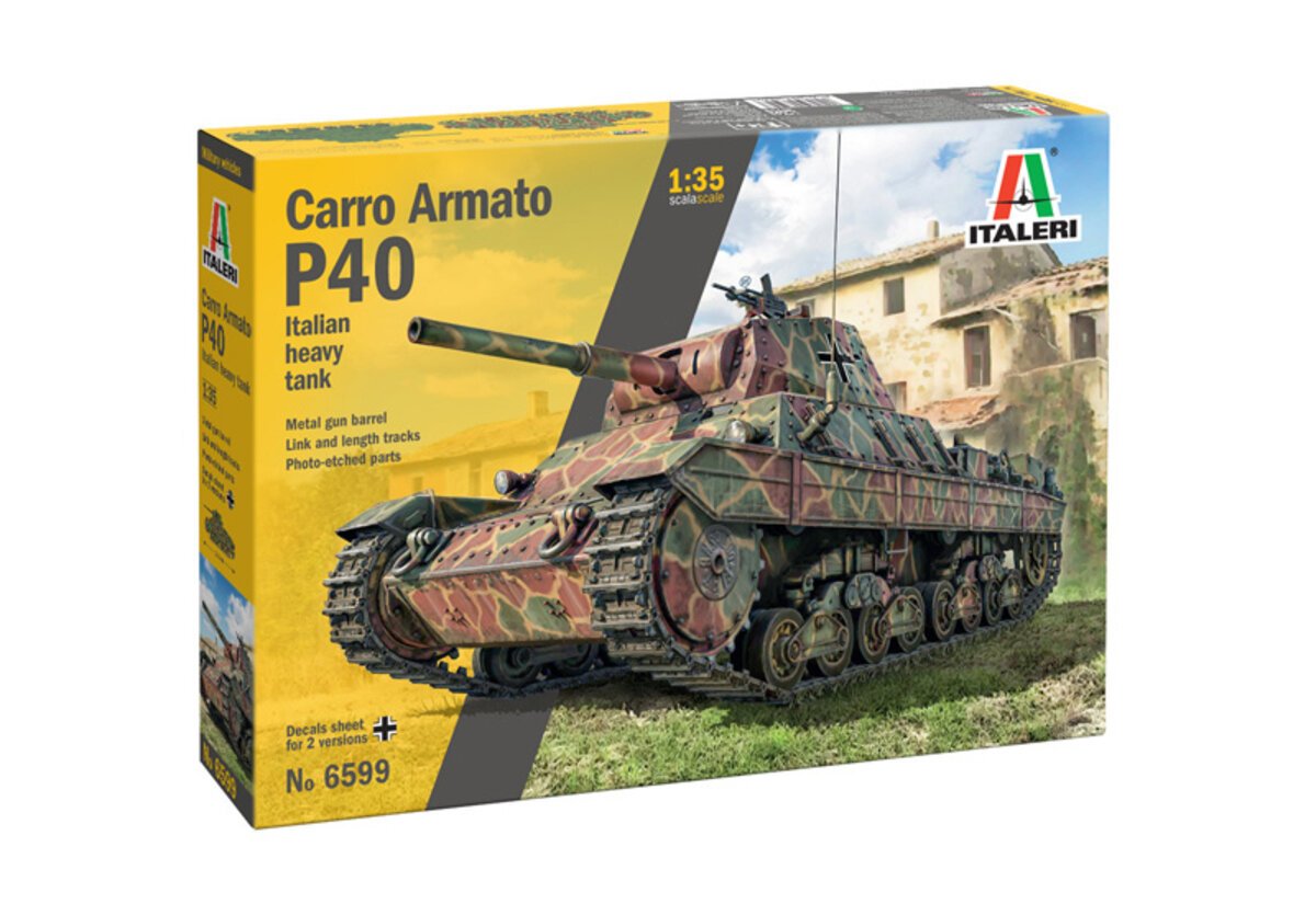 Italeri 6599 1:35 Carro Armato P40 Military Tank Model Kit