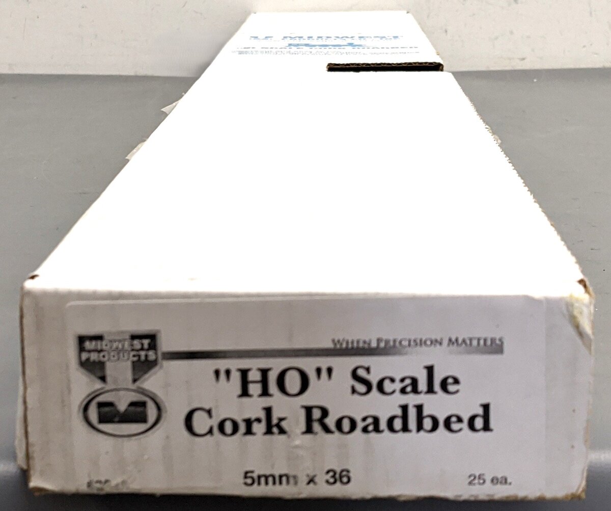 Midwest Products 3013 HO 3/16" x 1-3/4" x 36" Cork Roadbed (Pack of 24)