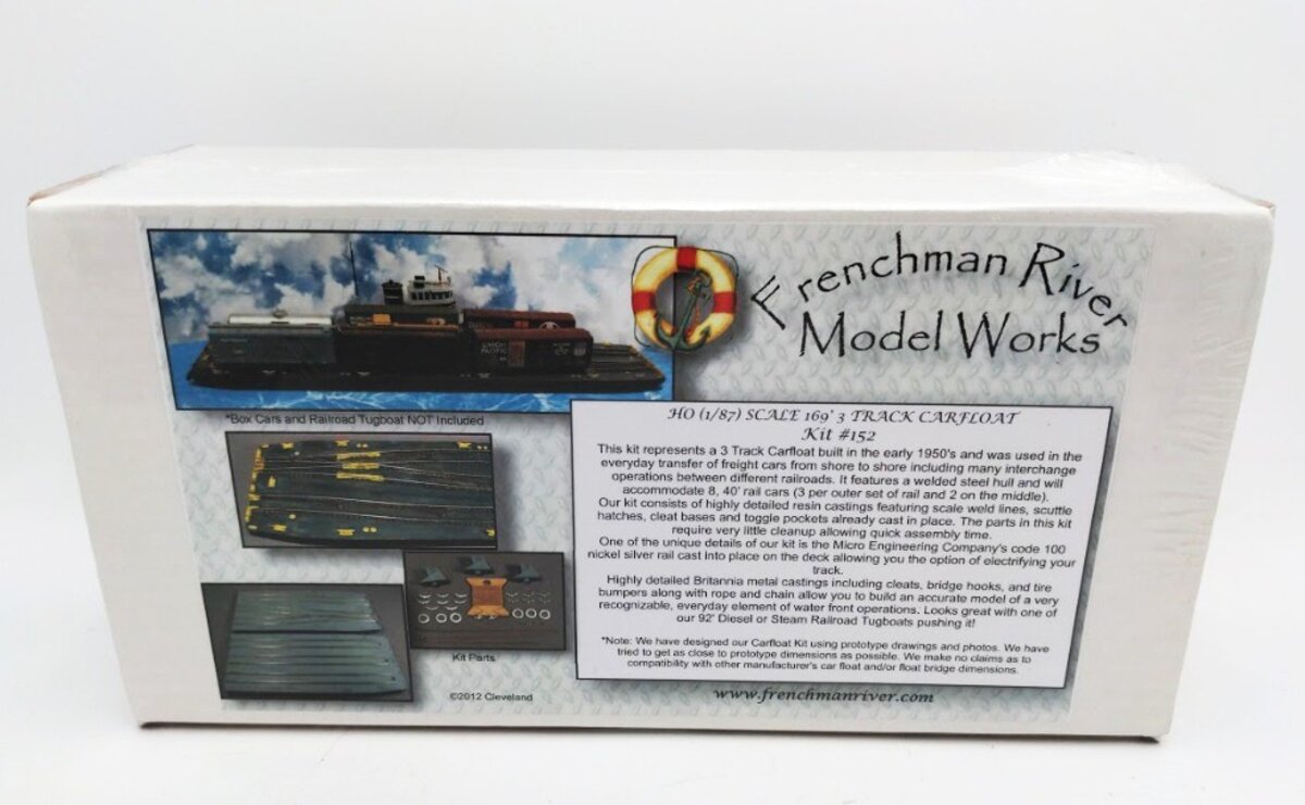 Frenchman River Model Works 152 HO Scale 169' 3 Track Carfloat Building Kit