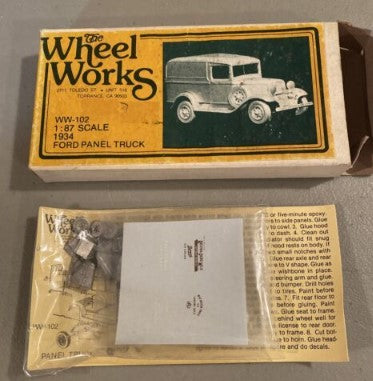 Wheel Works WW-102 HO Scale 1934 Ford Panel Truck Model Kit