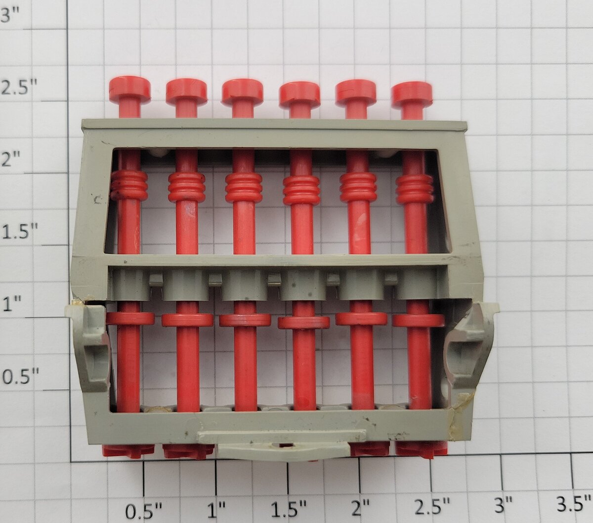 Lionel 54-38 Gray Ballast Tamper Frame with Red Rod Assembly