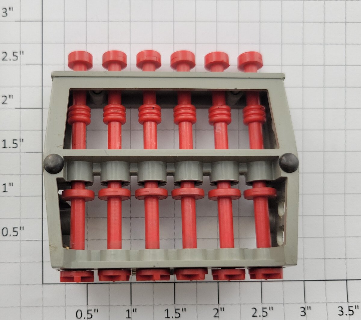 Lionel 54-38 Gray Ballast Tamper Frame with Red Rod Assembly
