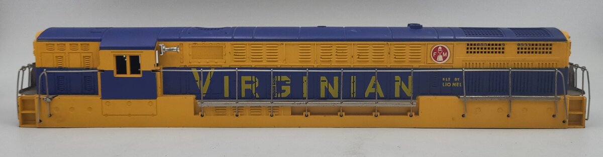 Lionel 2322-2 Postwar Blue and Yellow Virginian FM with Horns and Decals
